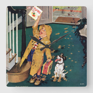 Happy Moederdag Vierkante Klok