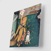 Happy Moederdag Vierkante Klok (Hoek)