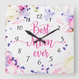 Happy Moederdag Vierkante Klok