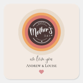 Happy moederdag vierkante sticker