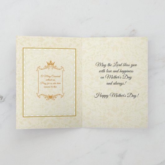 HAPPY MOEDERDAG VIRGIN MARY RELIGIOUS KAART (Binnen)