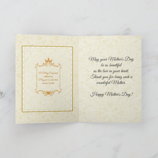 HAPPY MOEDERDAG VIRGIN MARY RELIGIOUS KAART (Binnen)