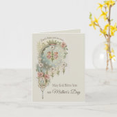 HAPPY MOEDERDAG VIRGIN MARY RELIGIOUS KAART (Gele Bloem)