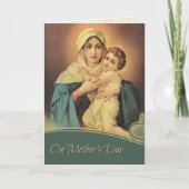 HAPPY MOEDERDAG VIRGIN MARY RELIGIOUS KAART (Voorkant)