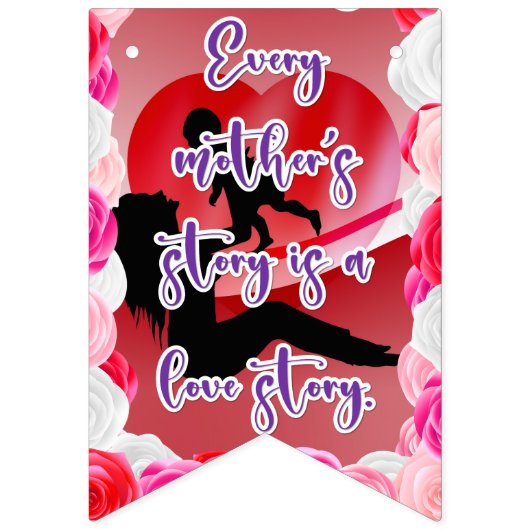 Happy Moederdag Vlaggetjes (Eerste vlag)