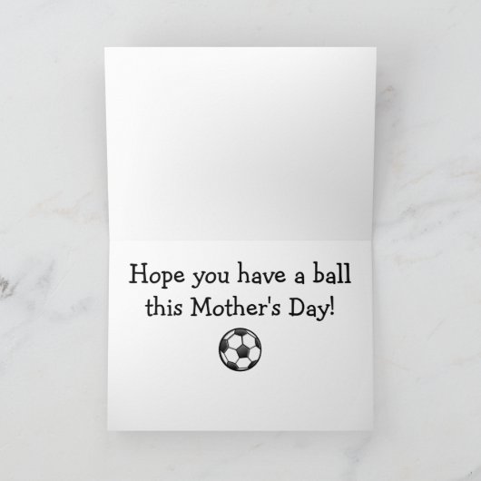 Happy Moederdag Voetbalmoeder Kaart (Binnen)