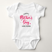 Happy Moederdag voor Baby Girl Romper (Voorkant)