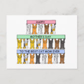 Happy Moederdag voor Cat Mam Briefkaart (Voorkant)
