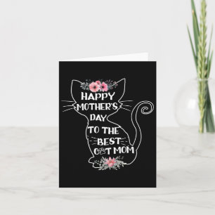 Happy Moederdag voor de beste kat mam Moederdag Kaart