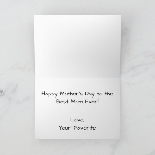 Happy Moederdag voor de beste Mam-ooit foto Feestdagen Kaart (Binnen)