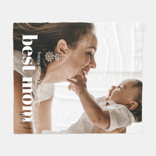 Happy Moederdag voor de beste Mam-ooit foto Fleece Deken (Voorkant (Horizontaal))