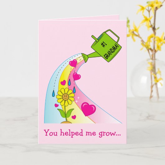 Happy Moederdag voor grootmoeder Kaart (Gele Bloem)