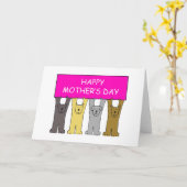 Happy Moederdag voor Hondenliefhebber Kaart (Gele Bloem)