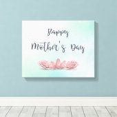 Happy Moederdag voor mam met ventilator Canvas Afdruk (Insitu (Houten vloer))