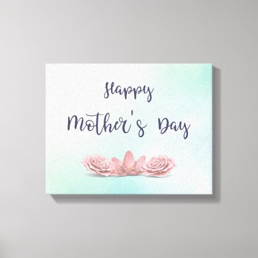 Happy Moederdag voor mam met ventilator Canvas Afdruk (Voorkant)