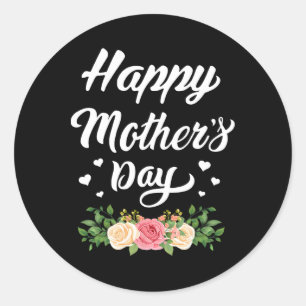 Happy Moederdag voor vrouwelijke mama Grandma Ronde Sticker