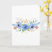 Happy Moederdag voor zeer speciale zusbloemen Kaart (Gele Bloem)