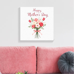 Happy Moederdag Wall Art Canvas Afdruk