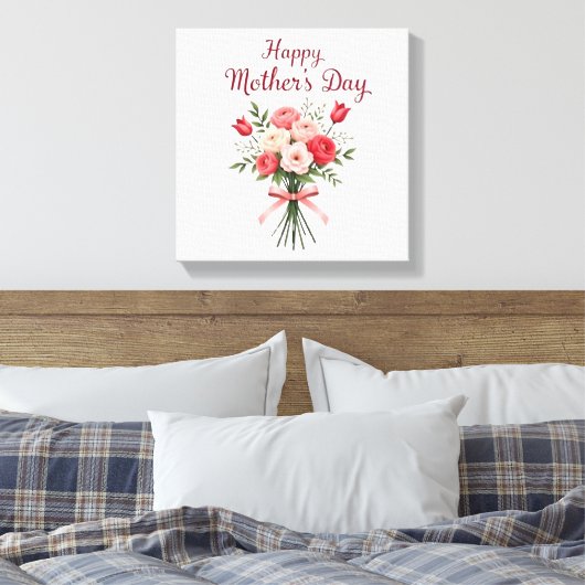 Happy Moederdag Wall Art Canvas Afdruk (Insitu (Slaapkamer))