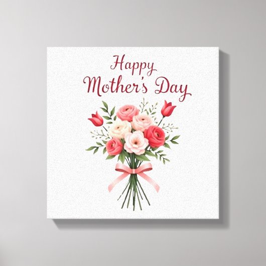 Happy Moederdag Wall Art Canvas Afdruk (Voorkant)