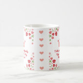 Happy moederdag ,waterverf Flowers Pink Crown Koffiemok (Center)