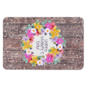 Happy Moederdag Waterverf Flowers Wreate Magneet (Horizontaal)