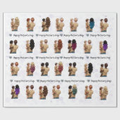 Happy Moederdag Waterverf Mam Wrapping Paper Cadeaupapier (Vlak)