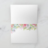 Happy Moederdag Waterverf Pastel Lillies Blank Feestdagen Kaart (Binnen)