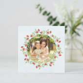 Happy Moederdag Waterverf Roos Floral Foto Kaart (Staand voorkant)