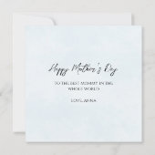 Happy Moederdag Waterverf Roos Floral Foto Kaart (Achterkant)