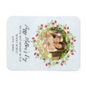 Happy Moederdag Waterverf Roos Floral Foto Magneet (Horizontaal)