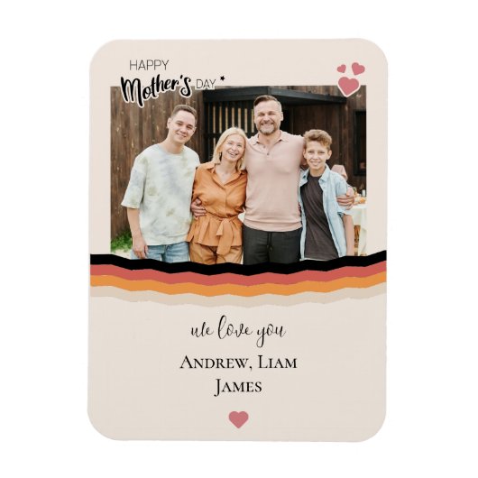 Happy moederdag, we houden van je magneet (Verticaal)
