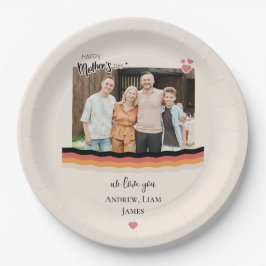 Happy moederdag, we houden van je papieren bordje