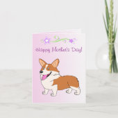 Happy Moederdag Welsh Corgi Kaart (Voorkant)