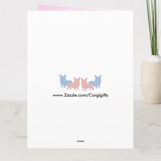 Happy Moederdag Welsh Corgi Kaart (Achterkant)
