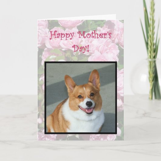 Happy Moederdag Welsh Corgi wenskaart Kaart (Voorkant)