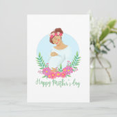 Happy Moederdag - Wenskaart  Feestdagenkaart (Staand voorkant)