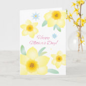 Happy Moederdag Wenskaart Kaart (Gele Bloem)