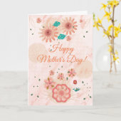 Happy Moederdag Wenskaart Kaart (Gele Bloem)