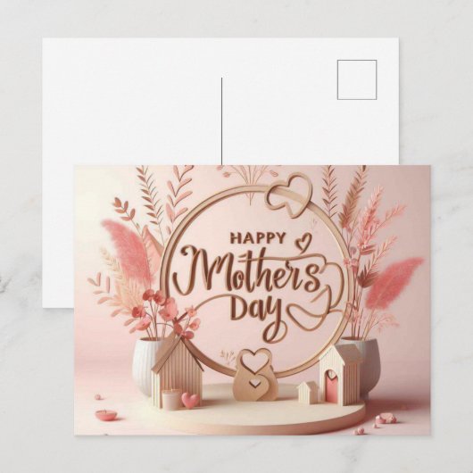 Happy Moederdag Wenskaarten Briefkaart (Voorkant / Achterkant)