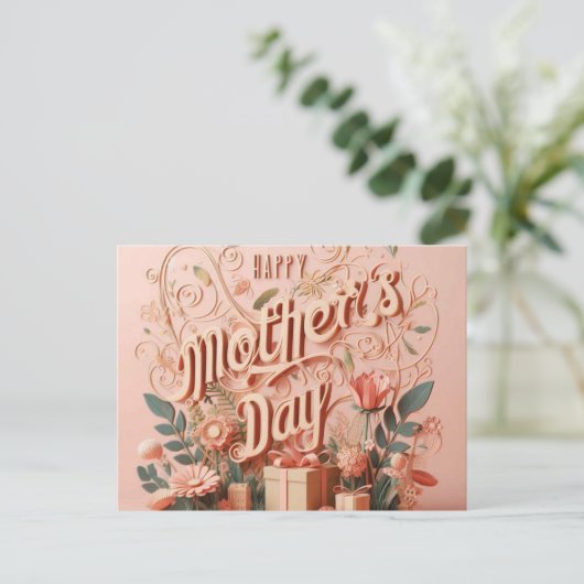 Happy Moederdag Wenskaarten Briefkaart (Staand voorkant)