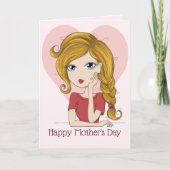 Happy Moederdag Whimsical Art Kaart (Voorkant)