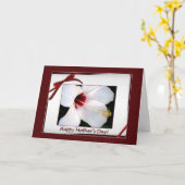 Happy Moederdag White Hibiscus Kaart (Gele Bloem)