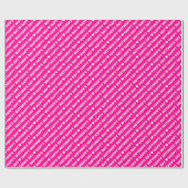 Happy Moederdag White op Hot Pink Cadeaupapier (Vlak)