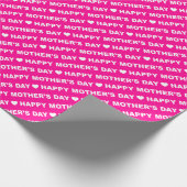 Happy Moederdag White op Hot Pink Cadeaupapier (Hoek)