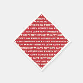Happy Moederdag White over donkerrood papier Napki Servet (Hoek)