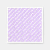 Happy Moederdag White over Lila papier Napkin Servet (Voorkant)