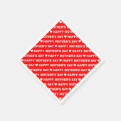 Happy Moederdag White over rood papier Napkin Servet (Hoek)