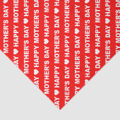 Happy Moederdag White over rood weefselpapier Tissuepapier (Detail)