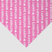 Happy Moederdag White over roze weefselpapier Tissuepapier (Detail)